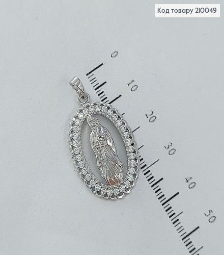 Иконка Богородица 3 * 2 см родироване медзолото Xuping 210049 фото 1