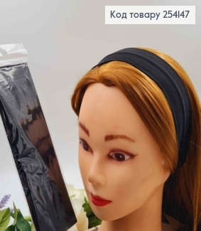 Повязка черная ширина 5,5см, диаметр 40см, растягивается 254147 фото