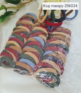 Резинка микрофибра Китай 4 см 100 шт/уп  цветная 256024 фото