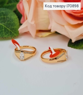 Кольцо Печать, с камнями, Xuping 18К 170898 фото