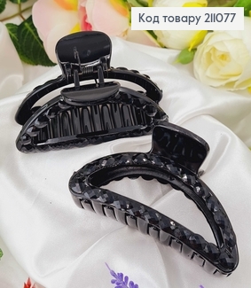 Краб пластик 9см ДУГА в ЧЕРНЫХ стразах 211077 фото