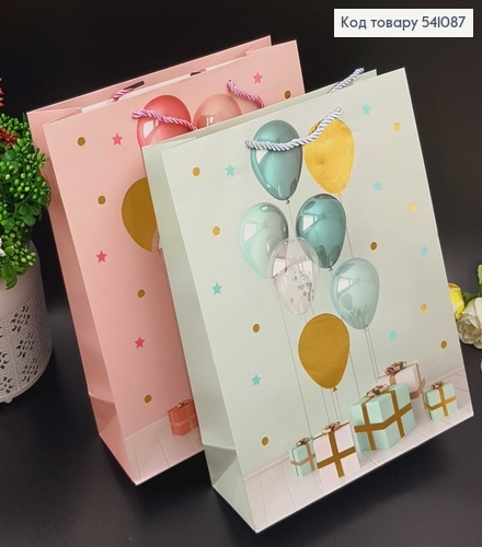 Пакет бумажный "Шарики", 26х32х10см, в ассорт. 541087 фото 2