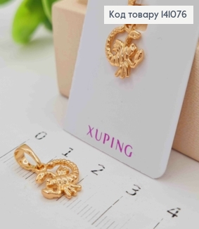 Кулон, знак зодиака "СКОРПИОН", 1,1см, Xuping 18К 141076 фото