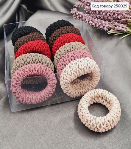 Резинка (12шт) микрофибра 4см темная "Тугая с ажуром"широкая в асорт 256029 фото 1