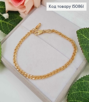 Браслет плетение нонное, шир. 3мм, дл.20см, Xuping 18К 150861 фото