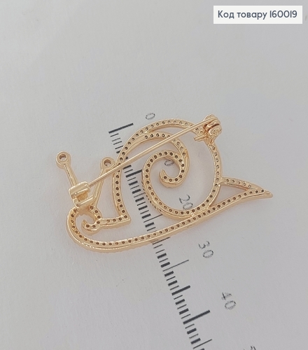 Брошка Равлик з камніцями 18К Xuping 160019 фото 2