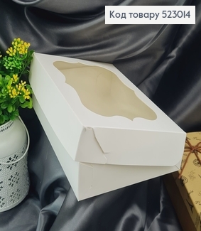Кондитерская коробка с прозрачным верхом, 17хх25х6см 523014 фото