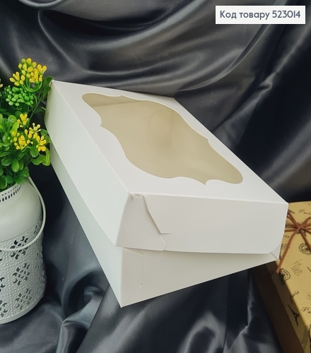 Кондитерская коробка с прозрачным верхом, 17хх25х6см 523014 фото 1