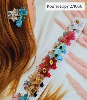 Заколка уточка детская Цветок с камней в асс. 271036 фото