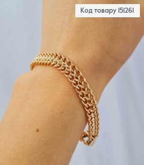 Браслет плетение ПИТОН, ширина 9мм, длина 19см, Xuping 18К. 151261 фото