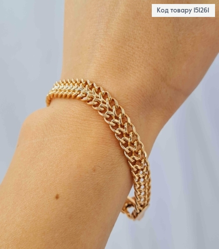 Браслет плетение ПИТОН, ширина 9мм, длина 19см, Xuping 18К. 151261 фото 1