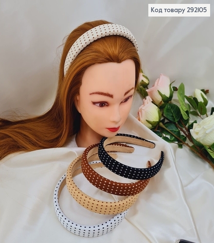 Обруч пластик тканевый в горох в асс. 292105 фото 1