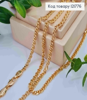 Цепочка ПАНЦИРНОЕ плетение, ширина 3мм, длина 55см, Xuping 18K 121776 фото