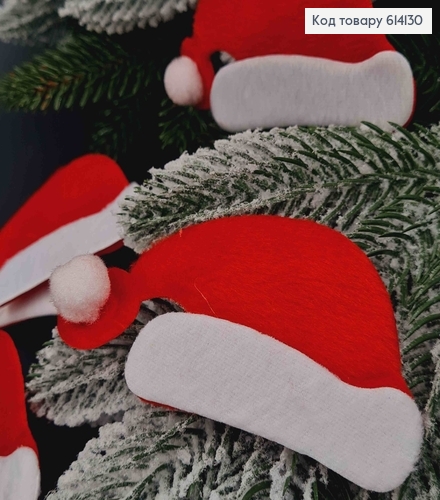 Шита іграшка на ялинку, Шапочка Санти, 10*5,5см 614130 фото 1
