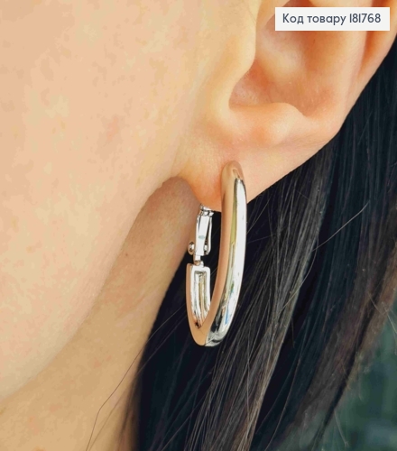 Сережки родовані Овальні, довжина 2,7см, Xuping 181768 фото 2