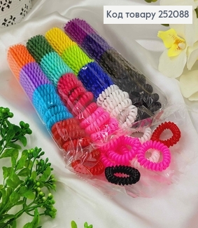 Резинка пружинка, 3см, глянцева, кольори в асортименті 252088 фото