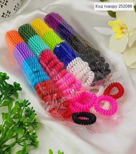 Резинка пружинка, 3см, глянцева, кольори в асортименті 252088 фото 1