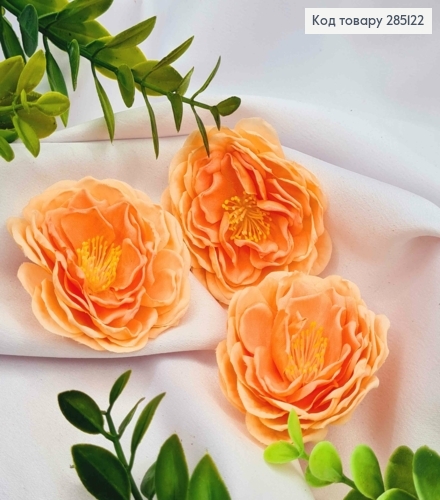 Искусственное приложение цветок Камелии, ПЕРСИКОВОГО цвета, 6см 285122 фото 1