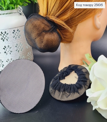 Сіточка -резинка на ГУЛЬКУ, Чорного кольору 251015 фото 1