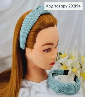 Обруч чалма, жатка, мятный, шир. 4см. 292194 фото