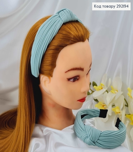Обруч чалма, жатка, мятный, шир. 4см. 292194 фото 1