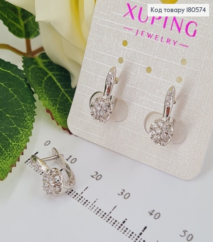 Серьги Цветочок 1,8*0,9см (англ.застежка) Xuping 180574 фото 2