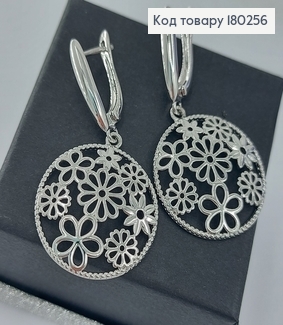 Серьги подвески с цветками  родированые медзолото Xuping  180256 фото