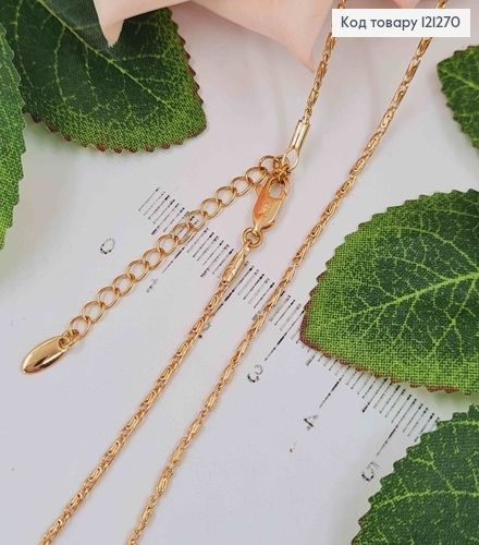 Цепочка 1мм, длина 50см, плетение КВАДРАТНОЕ ЯКОРНОЕ Xuping 18K 121270 фото 1