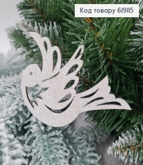 Іграшка на ялинку дерев'яна Пташка, 10*7см, Україна 619115 фото