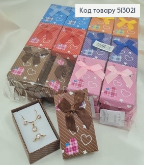 Коробка ретро сердечка с бантиком 5*8*2,5 см в асс. 513021 фото