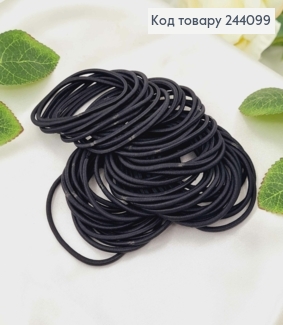 Набор резинок тонких черных, 100шт./уп. 244099 фото