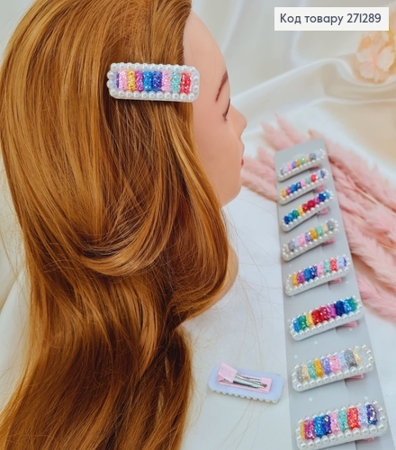 Заколка стрела детская с жемчужинами 10шт / уп 271289 фото 1