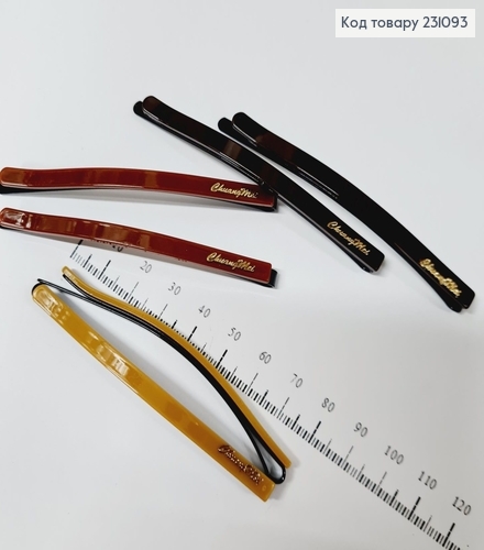 Заколка невидимка металл 8,8 см  коричневая 2 шт / уп  231093 фото 1