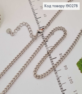 Цепочка родованная, якорное плетение, 42+5см Xuping 190278 фото