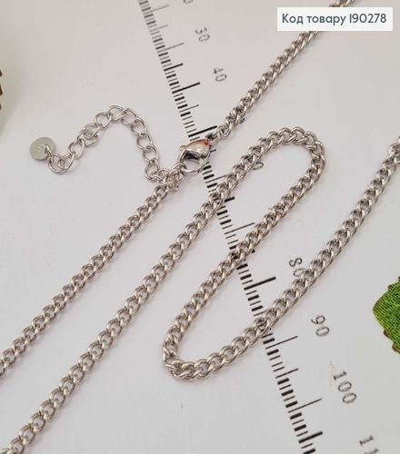 Цепочка родованная, якорное плетение, 42+5см Xuping 190278 фото 1