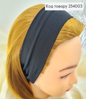 Повязка черная широкая 7 см 254003 фото
