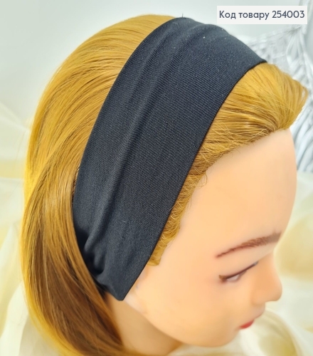 Повязка черная широкая 7 см 254003 фото 1