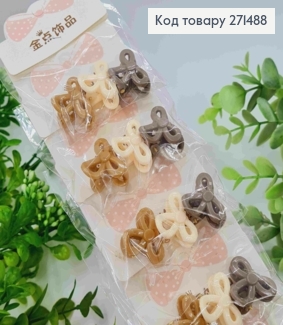 Набір заколок Крабиків (30шт), БАНТИК, Пастельні кольори, заколка 2,5см 271488 фото