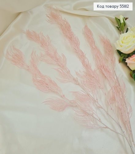 Искусственная ветвь розовая пластиковая на металлическом стержне 110 см. 551112 фото 1