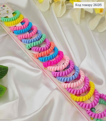 Резинка -пружинка (20шт) ЯСКРАВІ відтінки в асорт. по 2 на планшетці 261215 фото 1