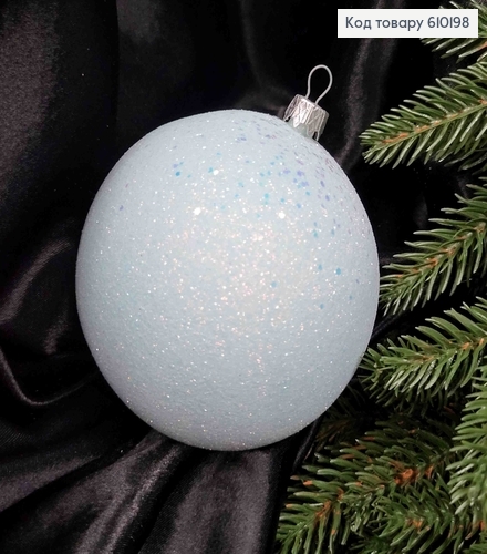 Игрушка шар 100мм Роскошный блеск, цвет светло МЯТНЫЙ, Украина 610198 фото 1