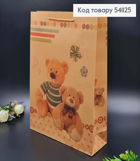 Пакет бумажный, крафт "Мишки" 31*41*10см в ассорт. 541125 фото