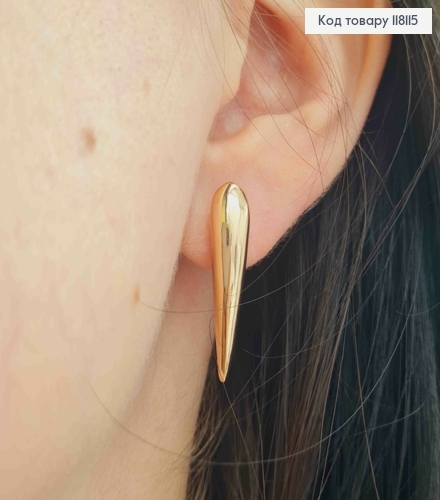 Серьги "Коготь Дракона", 2,6см, англ. зам., XUPING 18K 118115 фото 3