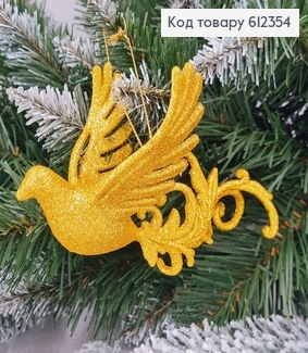 Новорічна фігура Блиск Жарптиця ЗОЛОТО, 14*7см, Україна 612354 фото