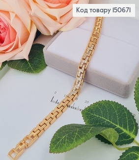 Браслет "Афины" с камнями, длина 16+2см, Xuping 18К 150671 фото