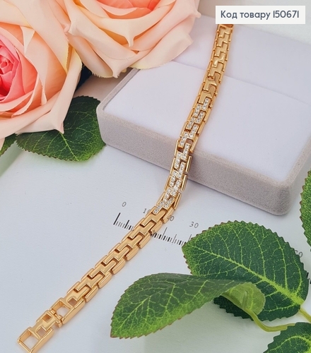 Браслет "Афины" с камнями, длина 16+2см, Xuping 18К 150671 фото 1