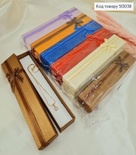 Коробка квадратики с бантиком 21*4*2 в асс. 513038 фото 1