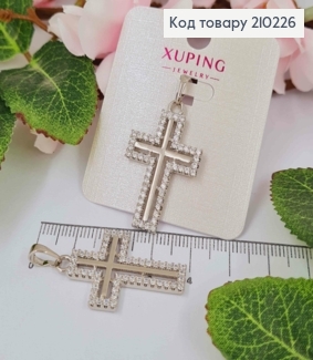 Крестик родованный, в оправе из Камней, размер 3*2см, Xuping 210226 фото