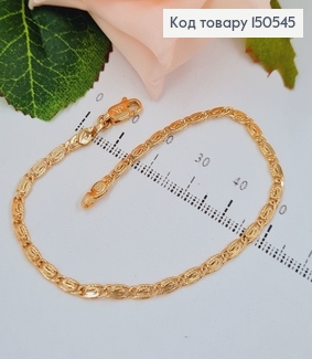 Браслет 3,5мм, длина 18,5см, плетение улитка  Xuping 18K 150545 фото