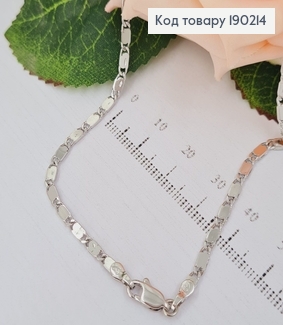 Цепочка родированая пластинки 2мм, длина 35см, Xuping 190214 фото